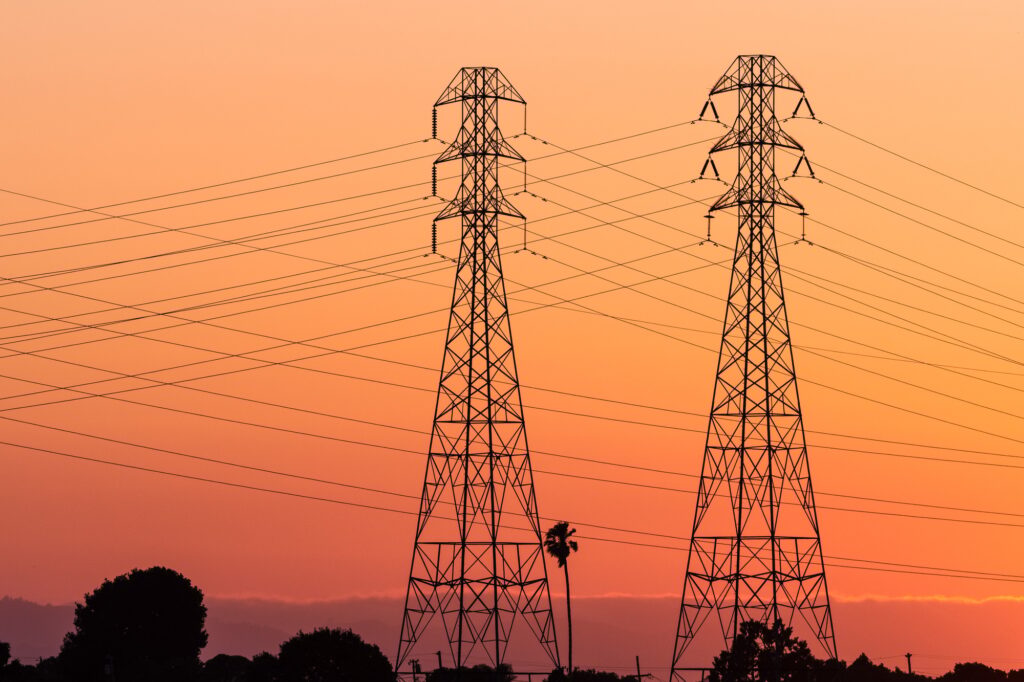 High voltage electricity towers